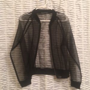 Sheet bomber style jacket
